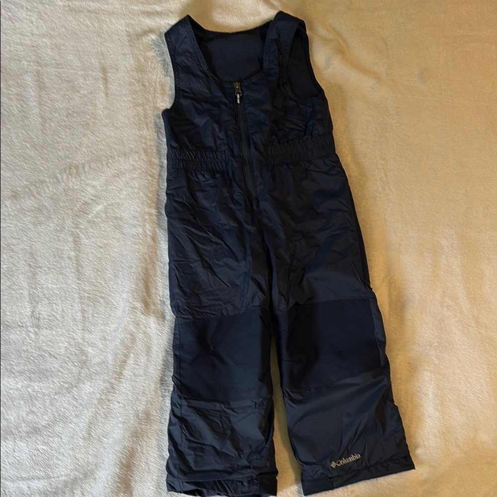 4T Columbia Blue Insulated One Piece Snow Bib